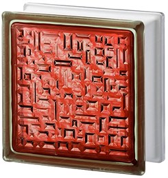 Стеклоблок стандартный окрашенный внутри Майя рубин (190х190х80) maia_vn_4