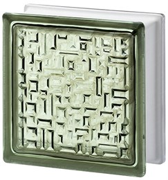 Стеклоблок стандартный окрашенный внутри Майя опал (190х190х80) maia_vn_7