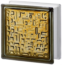 Стеклоблок стандартный окрашенный внутри Майя бронзовый (190х190х80) maia_vn_16