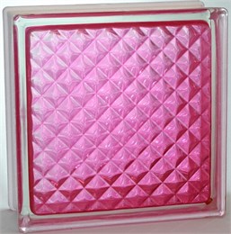 Стеклоблок стандартный окрашенный внутри Инка розовый (190х190х80) inka_vn_2