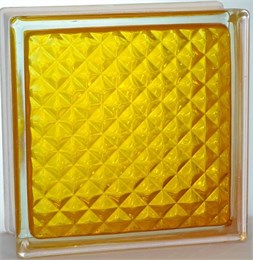 Стеклоблок стандартный окрашенный внутри Инка медовый (190х190х80) inka_vn_11