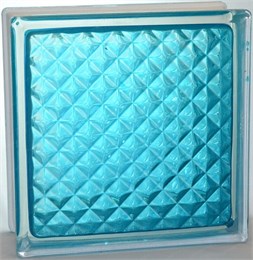 Стеклоблок стандартный окрашенный внутри Инка бирюза (190х190х80) inka_vn_12