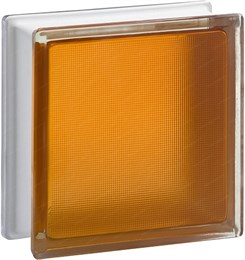 Стеклоблок стандартный окрашенный внутри Самба оранжевый (190х190х80) samba_vn_6