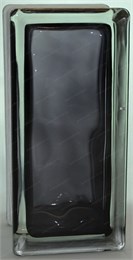 Стеклоблок половинка окрашенный внутри Волна черный (190х90х80) polovinawave_12