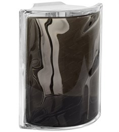 Стеклоблок угловой окрашенный внутри Волна черный (190х190х80) 1_190190ugl_Wave_1