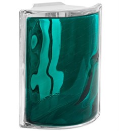 Стеклоблок угловой окрашенный внутри Волна морская волна (190х190х80) 1_190190ugl_Wave_8