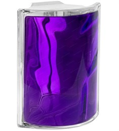 Стеклоблок угловой окрашенный внутри Волна аметист (190х190х80) 1_190190ugl_Wave_16