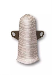 Наружный угол с крепежом для плинтуса 55мм 