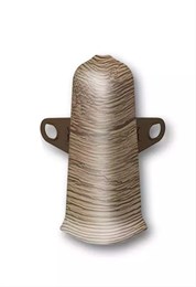 Наружный угол с крепежом для плинтуса 55мм 