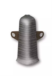 Наружный угол с крепежом для плинтуса 55мм 