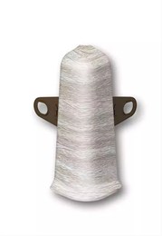 Наружный угол с крепежом для плинтуса 55мм 