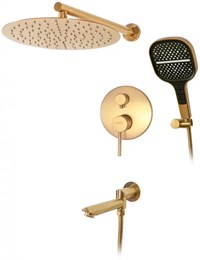 Душевая система скрытого монтажа Hansberge H6095 Матовое золото H6095