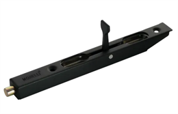 Торцевой шпингалет с прямоугольной планкой L160 BL. Цвет - черный L160 BL