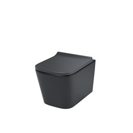 Унитаз подвесной безободковый, чёрный матовый, Bild, IDDIS, BILR2BMi25 BILR2BMi25