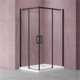 Душевой уголок Dice VSS-4D100CLB, 1000*1000, черный, стекло прозрачное VSS-4D100CLB