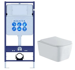 Сет: AQUATEK ЛИБРА N cm (рама AQUATEK Standard INS-0000012(без клавиши и крепежа)+унитаз ЛИБРА New AQ1148N-00 с тонким сиденьем soft-close Сет: AQUATEK ЛИБРА N cm