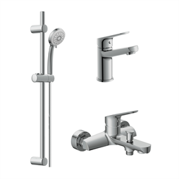 Комплект 3 в 1: смеситель для раковины и ванны FLAVIS + VIBE A64508
