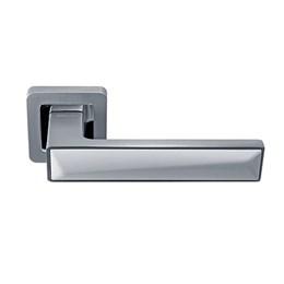 PAL-128-RS SC/W Ручка дверная, матовый хром/белый PAL-128-RS SC/W