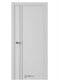 Полотно глухое Лайнинг 2  900х2000 ABS кромка чёрная Emlayer серый WS/DKS/Лайнинг 2/900/2000/ABS кр.черн/Emlayer серый