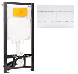 886914SLO1 Комплект:Инсталляция OLI 80 ECO, мех.+панель слива  Slim бел., OLI 886914SLO1