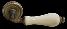 Ручки дверная CERAMICA CC-3 OBA/CHAMP Цвет - античная бронза/шампань CERAMICA CC-3 OBA/CHAMP