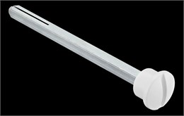 Четырёхгранник с кнопкой удлинённый LUX-SPINDLE-WC 110 BIA для дверей толщиной более 44мм и до 70мм. Цвет - белый LUX-SPINDLE-WC 110 BIA