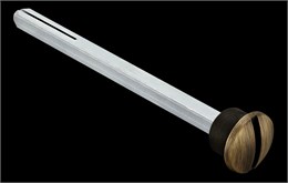Четырёхгранник с кнопкой удлинённый LUX-SPINDLE-WC 110 CAFFE для дверей толщиной более 44мм и до 70мм. Цвет - кофе LUX-SPINDLE-WC 110 CAFFE
