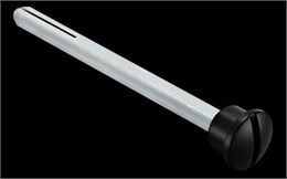Четырёхгранник с кнопкой удлинённый LUX-SPINDLE-WC 110 NERO для дверей толщиной более 44мм и до 70мм. Цвет - чёрный LUX-SPINDLE-WC 110 NERO