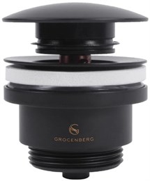 Донный клапан Grocenberg GB106 Черный матовый GB106