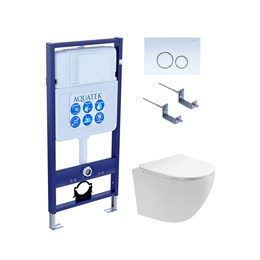 SET AQUATEK ЕВРОПА T KDI15(рама AQUATEK Standard INS-0000012 с клавишей KDI-0000015 и крепежом KKI-0000002+унитаз AQ1900T-00 с тонким сиденьем sc) SET AQUATEK ЕВРОПА T KDI15