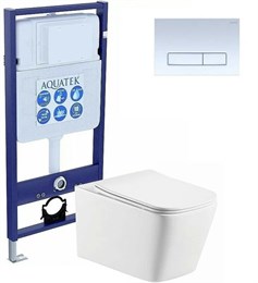 SET AQUATEK ЛИБРА N KDI21(рама AQUATEK Standard INS-0000012 с клавишей KDI-0000021 и крепежом KKI-0000002+унитаз ЛИБРА AQ0530N-00 с тонким сиденьем sc SET AQUATEK ЛИБРА N KDI21