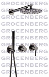 Душевой комплект Grocenberg GB5090BG Графит GB5090BG