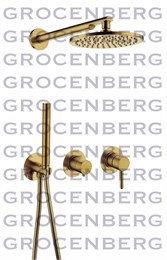 Душевой комплект Grocenberg GB5090GL золотой брашированный GB5090GL