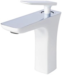 Cмеситель для раковины Grocenberg GB1001N Белый хром GB1001N-WC