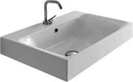 Накладная раковина Kerasan Cento 353201*1, 70x45 см, белая Kerasan 353201