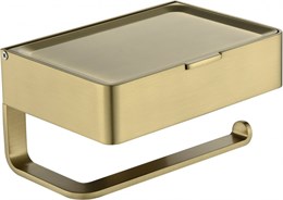 Настенный бумагодержатель плоский Grocenberg AC0050 (Золото матовый) AC0050MG