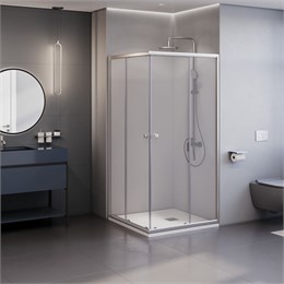 Душевой уголок квадратный, раздвижной у угла - TN-206-J 900x900, Душевой уголок квадратный, раздвижные двери с угла, тип «Дверь-Купе» TN-206-J 28912699-11