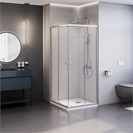 Душевой уголок квадратный, раздвижной у угла - TN-205-J 800x800, Душевой уголок квадратный, раздвижные двери с угла, тип «Дверь-Купе» TN-205-J 28912588-11