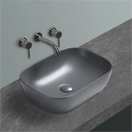Раковина керамическая Vincea VBS-102MG, 455*325*135, накладная, цвет серый матовый VBS-102MG
