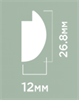 Финишный молдинг LF140B IV123 26мм х 12мм х2700мм LF140B IV123