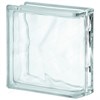 Стеклоблок торцевой бесцветный Волна (190х190х80) Corner_and_wave_clear