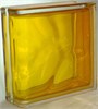 Стеклоблок торцевой окрашенный внутри Волна медовый (190х190х80) torzwave_5