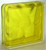 Стеклоблок завершающий окрашенный внутри Волна желтый (190х190х80) zaverwave_2