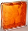 Стеклоблок завершающий окрашенный внутри Волна оранжевый (190х190х80) zaverwave_9