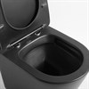Унитаз подвесной безободковый Piatti VT1-11SMB, ультратонкое soft-close сиденье, черный матовый VT1-11SMB - фото 12143