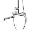 Душевая система BelBagno Unique-VSCM-CRM, излив, верхний душ, лейка, хром Unique-VSCM-CRM