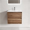 Тумба подвесная Libra дуб чарльстон 590х450х500 мм c раковиной LB60ECH/CN7001