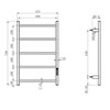 Полотенцесушитель электрический AQUAme AQM3125BG 475*738 AQM3125BG