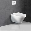 Унитаз подвесной Edge-M VT1-37 безободковый, цвет белый, ультратонкое soft-close сиденье VT1-37 - фото 12415