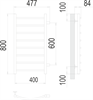 Классик П8 400х800 бп600 Полотенцесушитель TERMINUS 4670078530240